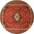 thumbnail image 1 of Ahgly Company Indoor Round Medallion Orange Traditional Area Rugs, 7' Round, 1 of 1