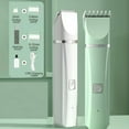thumbnail image 2 of FACEGA 4 in 1 Electric Pet Grooming Kit Low Noise Dog Clippers for Grooming Paw Trimmer Pet Hair Removal Tool Rechargeable Cordless Pet Hair Clipper Trimmer Shaver for Dogs Cats Pets (Green), 2 of 7