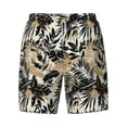 thumbnail image 4 of Lsque Mens Swim Trunks Black Palm Leaves Pattern - Bathing Suit Compression Liner - Beach Swim Shorts Swimwear - (S-3XL) - Stretch Quick Dry -XX-Large, 4 of 9