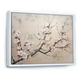thumbnail image 2 of Designart "Simplistic Grey And Ivory Cherry Blossom" Cherry Blossom Floater Framed Wall Art Living Room, 2 of 5