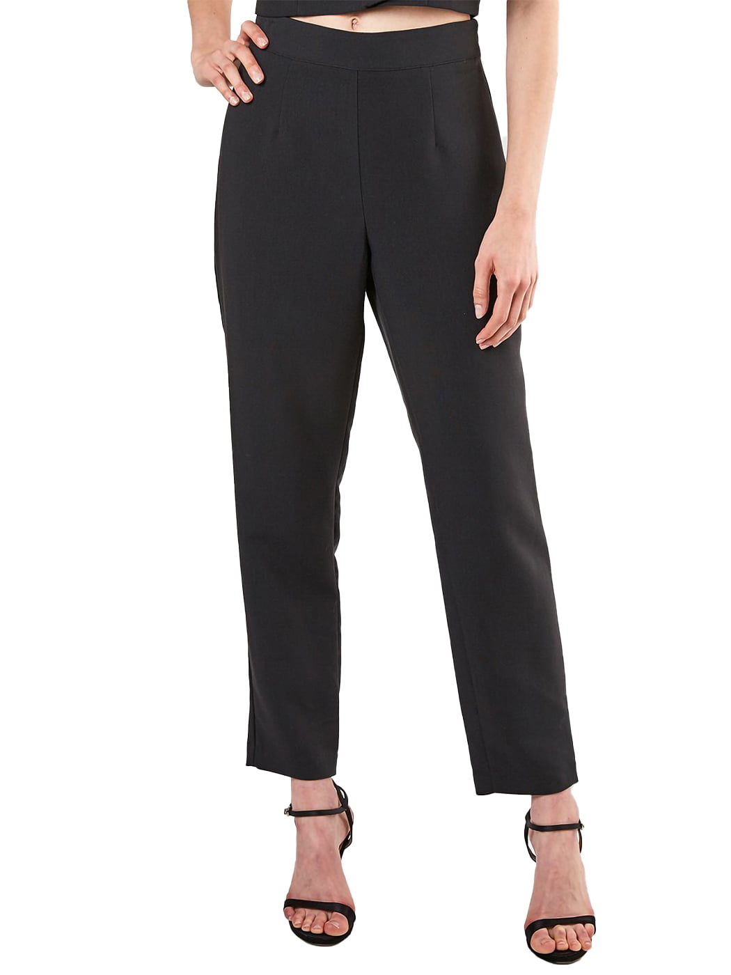 Women's Slim Solid Straight Fit Business Work Dressy Capri Pant Trouser ...