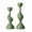 Green, variant on Taper Candle Holders Set Of 2 Green Cast Aluminum Modern Minimalist Decor Stand