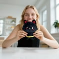 thumbnail image 4 of Adorable Superhero Black Cat Plush Toy with Cape Soft and Cuddly Stuffed Animal for Kids and Adults, 12 Inches, 4 of 5