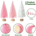 thumbnail image 5 of Ayieyill 30Pcs Mini Christmas Trees Artificial Bottle Brush Trees with Wooden Base Christmas Decorations, 5 of 9