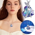 thumbnail image 2 of DESIGNICE Butterfly Love Heart Pendant Necklace with Birthstone Crystals,Mothers Day Gifts,Easter Basket Stuffers,Anniversary Birthday Jewelry for Women Mom Grandma Wife Girlfriend, 2 of 9