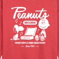 thumbnail image 2 of Peanuts - Charlie Brown Records - Women's Lightweight French Terry Pullover, 2 of 6