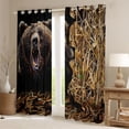 thumbnail image 2 of Feelyou Bear Adult Black Out Curtains, Woodland Wildlife Curtains Pack of 2 (42x63 Each), 2 of 6