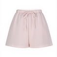 thumbnail image 6 of GUACER Casual Shorts for Women Linen High Waist Drawstring Shorts Summer Beach Flowy Shorts with Pockets, 6 of 7