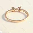 thumbnail image 4 of 6mm Ruby Heart Toi et Moi Ring – Double Heart Gemstone Ring – Minimalist Promise Ring – July Birthstone Gift for Her, 4 of 4