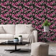 thumbnail image 2 of Abyssaly Black Floral Wallpaper 20.4 "x 118" Peel and Stick Walpaper Self-adhensive Removeable Rose Contact Wall Paper Suitable for Bedroom Living Room Cabinet Drawer Wall Decoration, 2 of 8