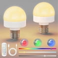 thumbnail image 2 of Rechargeable Light Bulbs with Remote - E26 Battery Operated Light Bulb for Non-Hardwired Wall Sconces, Pendant Lights, 2 of 5