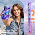 thumbnail image 7 of CASEFIV for Samsung Galaxy S26 Plus Case,[Magnetic Invisible Stand][Military-Grade Drop Protection] Slim Glossy Marble Pattern Back Shockproof Protective Phone Cover,Purple Marble, 7 of 7