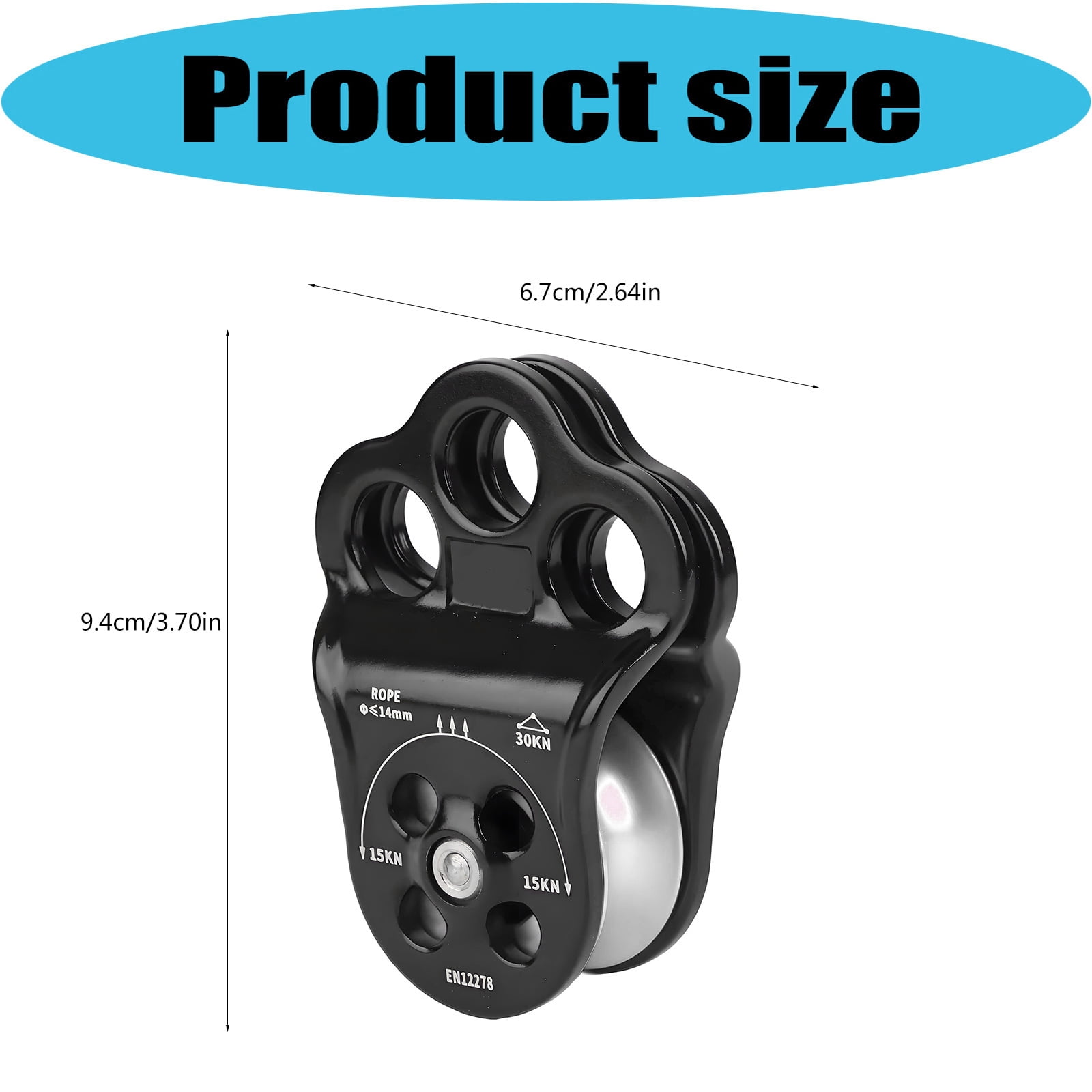 Safety Locking Pulley Climbing Belays Device Suitable for Secure Play Outdoor Environment with Aluminum Alloy Texture
