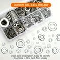 thumbnail image 4 of 360/580pcs 304 Stainless Steel Flat Washers Set, Perfect For Home Decor, Factory Repair, Kitchens, Shops & More, 4 of 6