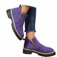 thumbnail image 3 of Women's Ankle Boots Sole Ankle Boots With Side Zipper Soft Suede Leather For Versatile Fashion And Everyday Comfort, 3 of 9