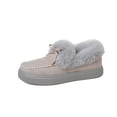 thumbnail image 1 of Zapatos de mujer acolchados de algodón 23 Invierno Zapatos cálidos con lazo europeos y americanos Zapatos planos de talla grande con pelo Zapatos de mujer de talla grande, 1 of 6