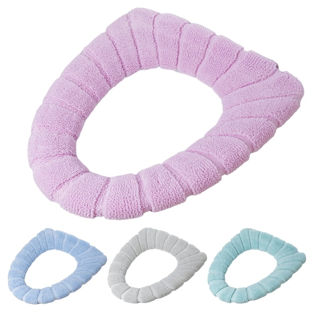 Bearachild Cubierta de asiento de inodoro, almohadillas para taburete, alfombrillas gruesas para baño, tejido para el hogar, accesorios Juegos de accesorios de baño