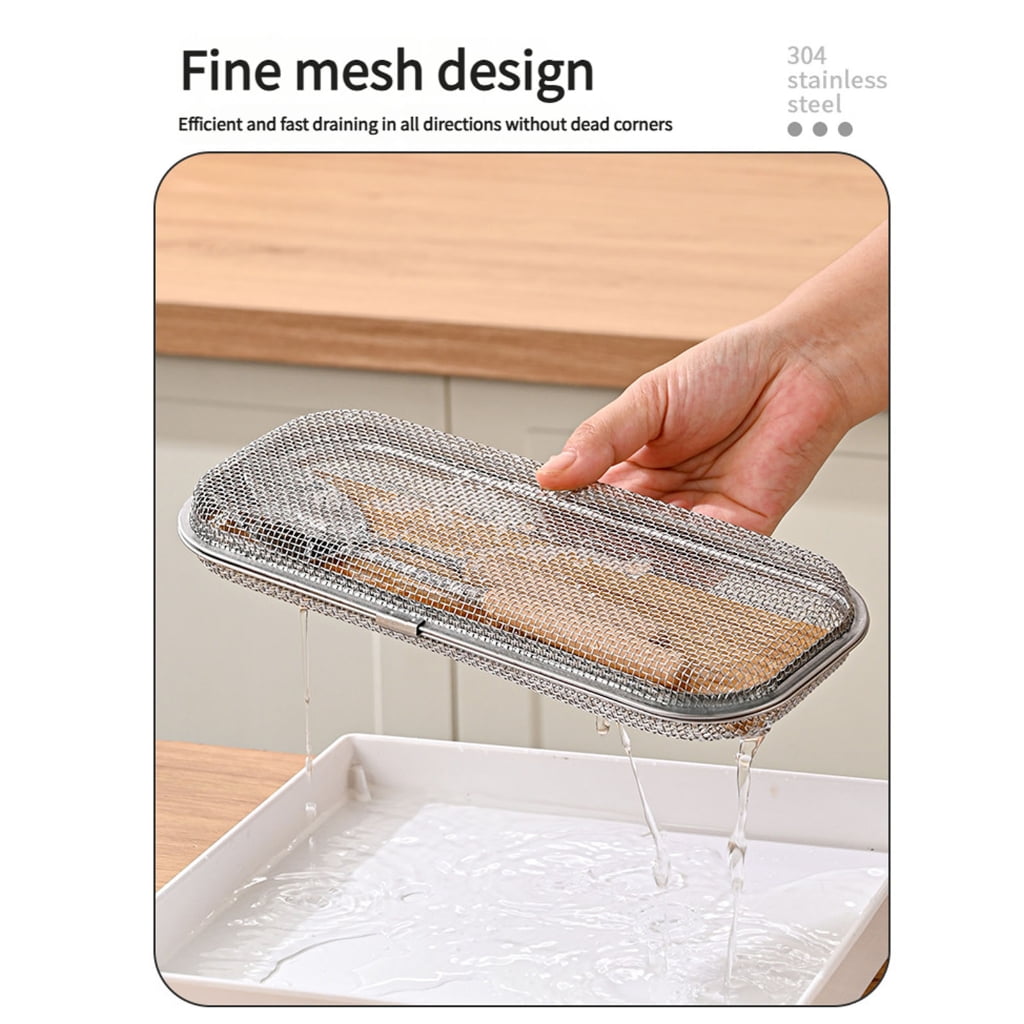 Multifuntional Dishwasher Basket Stainless Steel Texture for Home and Commercial