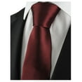 thumbnail image 3 of Scott Allan Solid Burgundy Tie for Men | Standard Size 3" Burgundy Maroon Necktie for Adults and Teenagers, 3 of 12