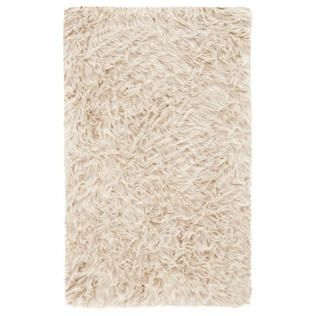 SAFAVIEH Faux Sheep Skin Collection FSS235K Beige Rug 2ft x 4ft