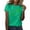 Green, variant on yunLCZ Basic T Shirts Lucky Grass Patten For Womens Fashion Casual Short Sleeved Tee Shirt Tops