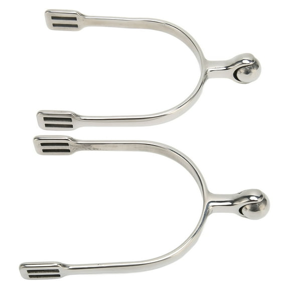 Horse Riding Spurs, Roller Ball Safe Durable Horse Spurs Rounded Edge Stainless Steel Compact  For Women Rider For Equestrian Boots