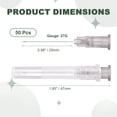 thumbnail image 2 of Uxcell 50 Paquete Aguja de Dispensación 27 Calibre 1 Pulgada, Aguja de Dispensación Luer Lock para Laboratorio, Puntas de Acero Inoxidable para Dispensación de Inks y Pegamento Líquido en la Industria, 2 of 6