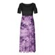 thumbnail image 4 of Vestido de cuello redondo con estampado de hombros descubiertos y manga corta informal de verano para mujer OAVQHLG3B Store  lin121212, 4 of 4