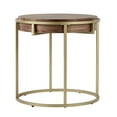 thumbnail image 4 of Weston Home Mako Wood and Metal Round End Table, Natural Finish, Gold Base, 4 of 7