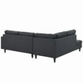 thumbnail image 3 of Modway Empress 2-Piece Fabric Upholstered Left-Facing Sectional in Gray, 3 of 9