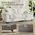 thumbnail image 4 of 91.5"Chenille Deep Seat Sofa Couch with 2 Throw Pillows-Fortmok, 4 of 10