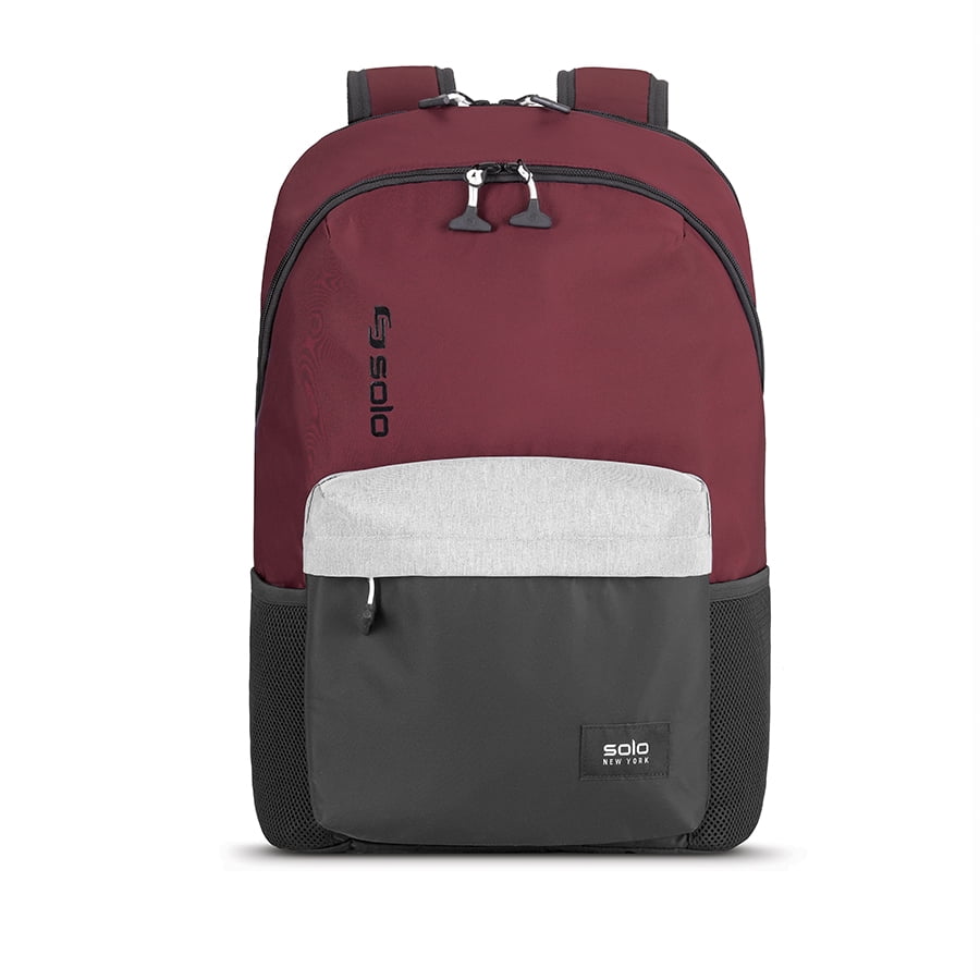 Solo New York Varsity League Fully Padded Laptop Backpack, Burgundy