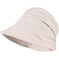 thumbnail image 3 of CoCopeaunts White Bucket Hat Sunshade Sunscreen Warm Women Basin Hat Plain Color Four Seasons All-Match Costume Accessory, 3 of 8