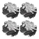 thumbnail image 4 of Rueda De Robot Omnidireccional, 4 Piezas De Dirección Flexible Más Rápida Rueda De Robot De Aluminio De 60 Mm Rodamientos Mecanizados Con Precisión Para Modificación, 4 of 7