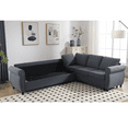thumbnail image 4 of Sleeper Sofa, 2 in 1 Pull Out Couch Bed, 6 Seater Sofa Bed, L Shaped Sleeper Sectional Sofa Couch, Riveted Sofa,104" Large Combined Sofa Bed in Living Room (Gray), 4 of 12