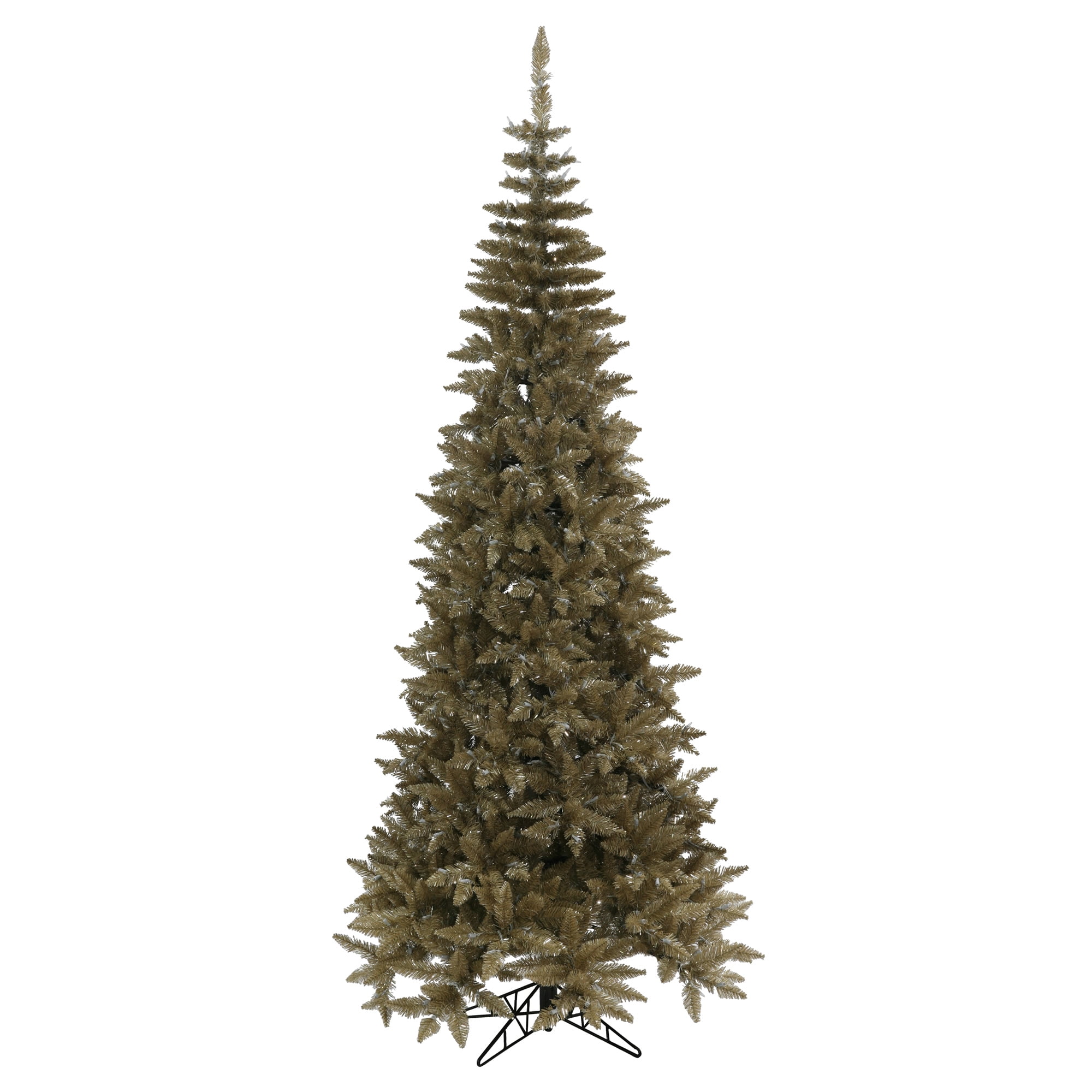 Vickerman Artificial Christmas Tree 6.5'x34" Tinsel Ant. Champagne Fir