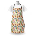 thumbnail image 3 of Robot Apron, Colorful Cartoon Robots Style Theme Futuristic Science Toys Design, Unisex Kitchen Bib with Adjustable Neck for Cooking Gardening, Adult Size, Multicolor, by Ambesonne, 3 of 4