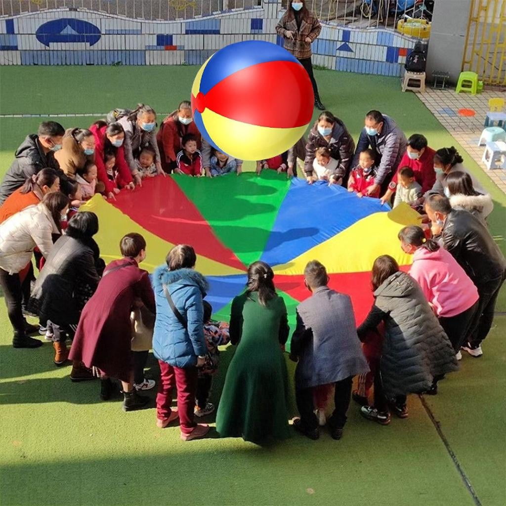 Large Colorful Football Sports Training Outdoor Game Beach Elastics Ball for Swimming Carnivals Event