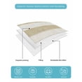 thumbnail image 5 of Quilts Full Size Bedding Set, Cream Striped Lightweight Quilted Comforter, Farmhouse Vintage Brown Stripes Soft Reversible Bedspread Coverlet with Pillow Covers for All Season, 78" x 90", 5 of 7