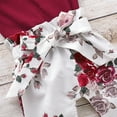 thumbnail image 4 of Jkerther 3PCS Infant Toddler Baby Girl Clothes Ruffle Long Sleeve Romper Bodysuit + Floral Pants +Headband Outfits, 4 of 7
