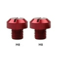 2Pcs Motorcycle M8 Rear View Hole Plugs Screws Rearview Holder Anti ...