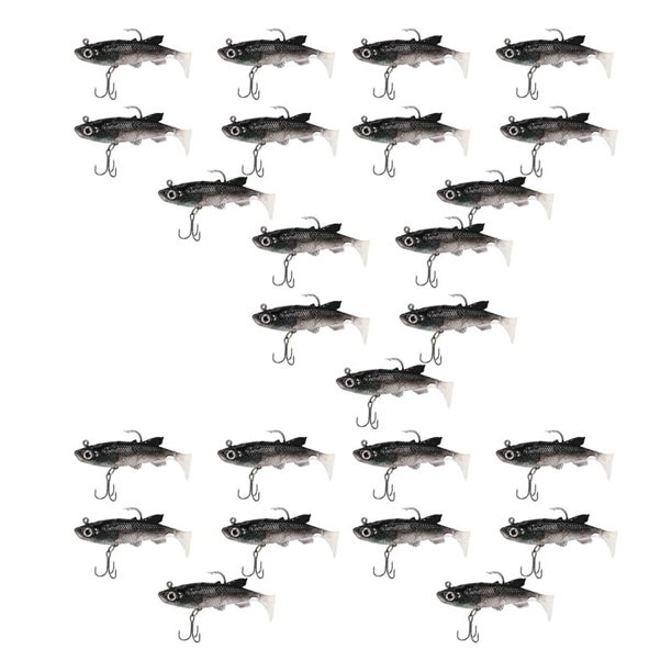 25 Unids / Lote Senuelo Suave 8 cm 14G Wobblers Senuelos de Pesca Artificial Cebo Lubina Carpa Pesca Plomo Jig Fish Jig
