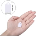 thumbnail image 2 of 500 Pcs Small Price Tags with String Attached 0.6 x 0.95 in White Blank Marking Tag Writable Merchandise Strung Hang Label Pricing Marking Gift Display Tag for Jewelry Clothing Yard Sale Garage, 2 of 7