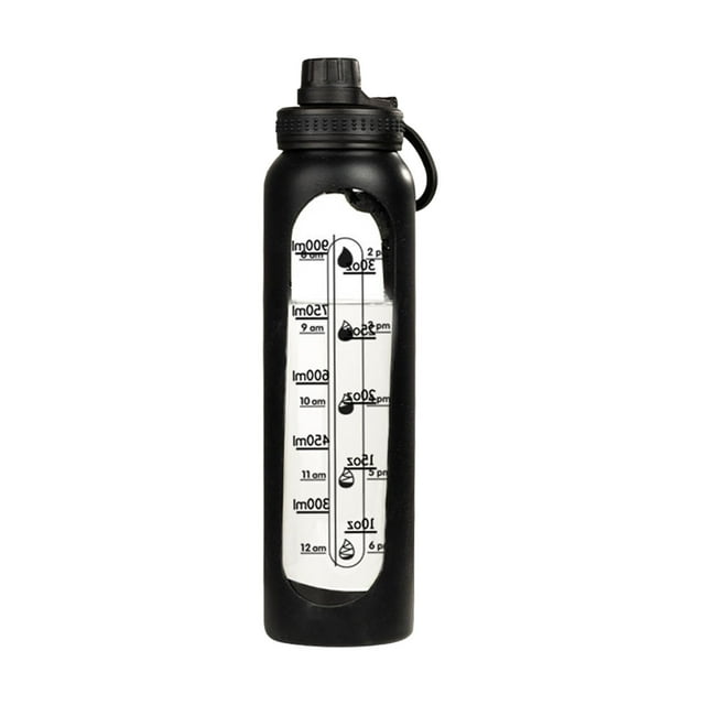 Transparent Scale Glass Cup Large Capacity Sports Water Cup With Handle Direct Drinking Cup