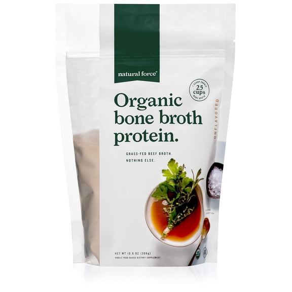 Proteina de Caldo de Hueso Organico Natural Force Sin Sabor 306g