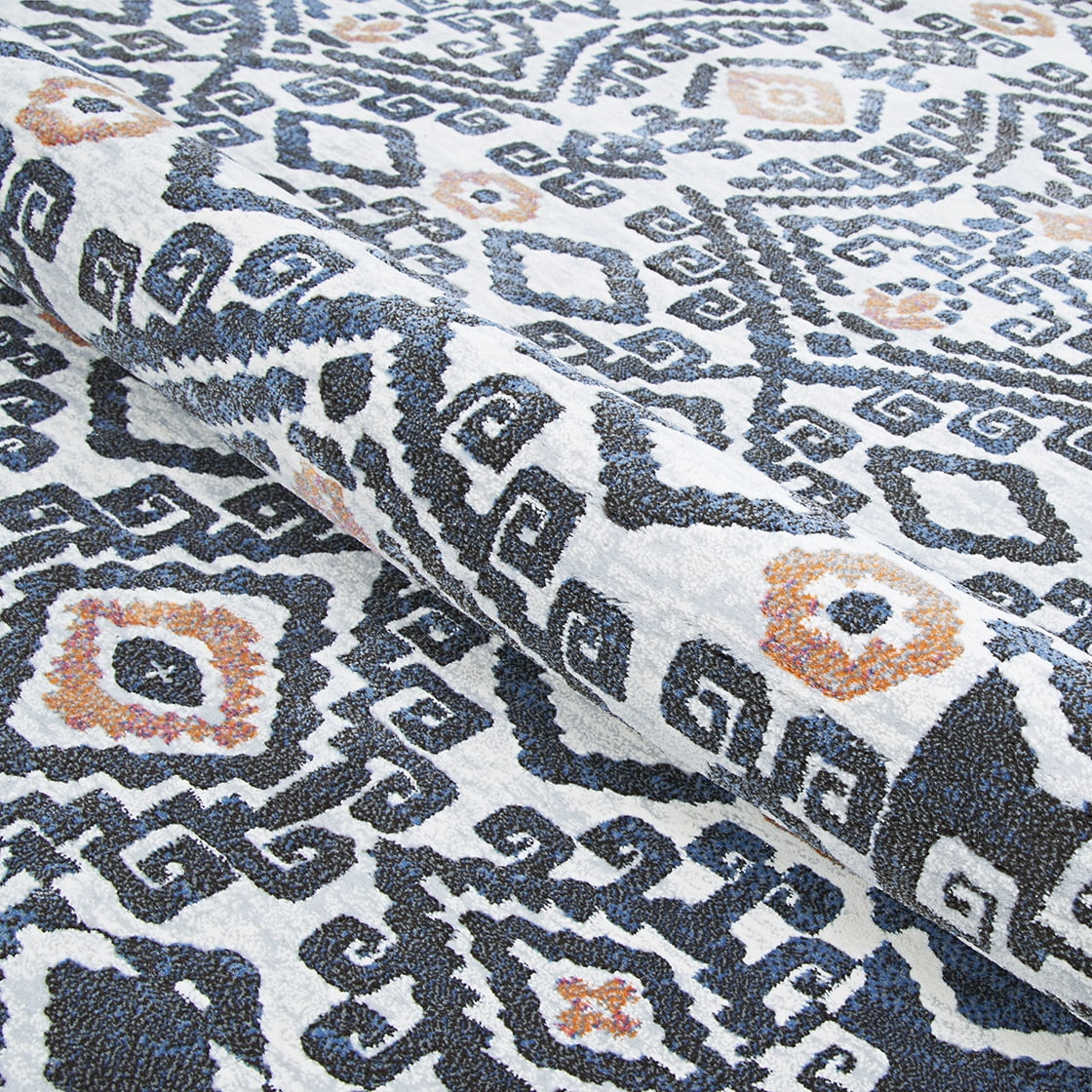 Couristan Everest Bohemia Denim-Ivory Area Rug