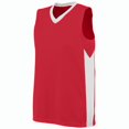 thumbnail image 4 of Augusta S Ladies Block Out Jersey Red/White 1714, 4 of 5