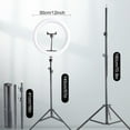 thumbnail image 6 of 12" Video Light with 74" Adjustable Tripod & Phone Holder, 3 CCT Dimmable LED Selfie Ring Light for TikTok, YouTube, Makeup, Live Streaming, 6 of 8