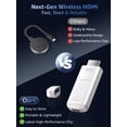thumbnail image 5 of Wireless HDMI Transmitter and Receiver 2-in-1, Plug & Play No App No WiFi, 4K Decode 1080P Output, Screen Mirroring from Laptop PC Phone to TV Projector Monitor, Portable for Business Presentation, 5 of 10