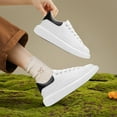 thumbnail image 4 of Platform Casual Men Women Sneakers with Memory Foam Insole Shoes Non Slip Lace Up Stylish Soft Comfortable Dress Sneaker, 4 of 7